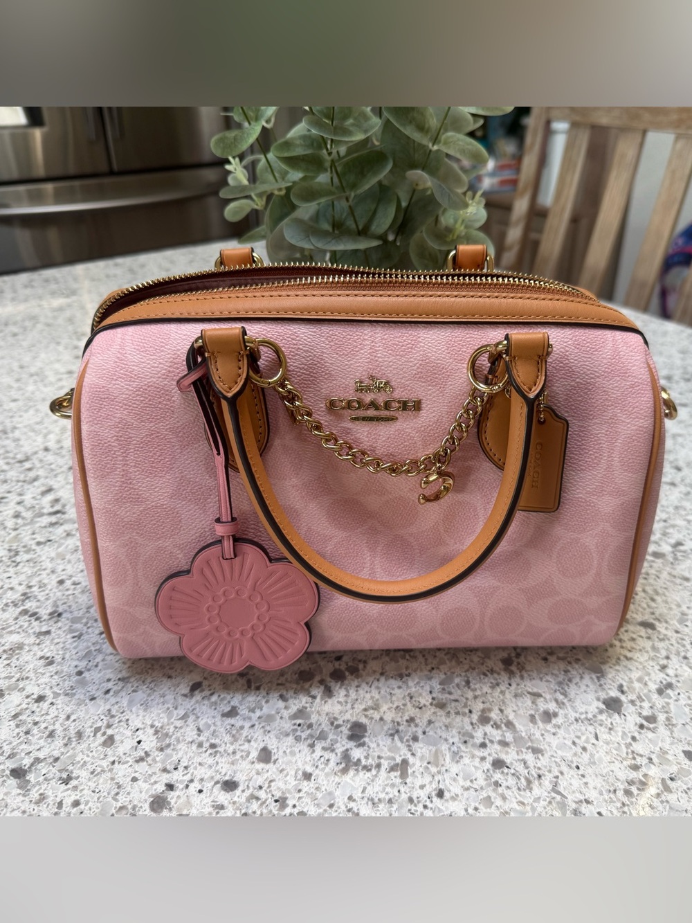 Coach Powder Pink Medium Rowan - NWOT - Picture 2 of 11